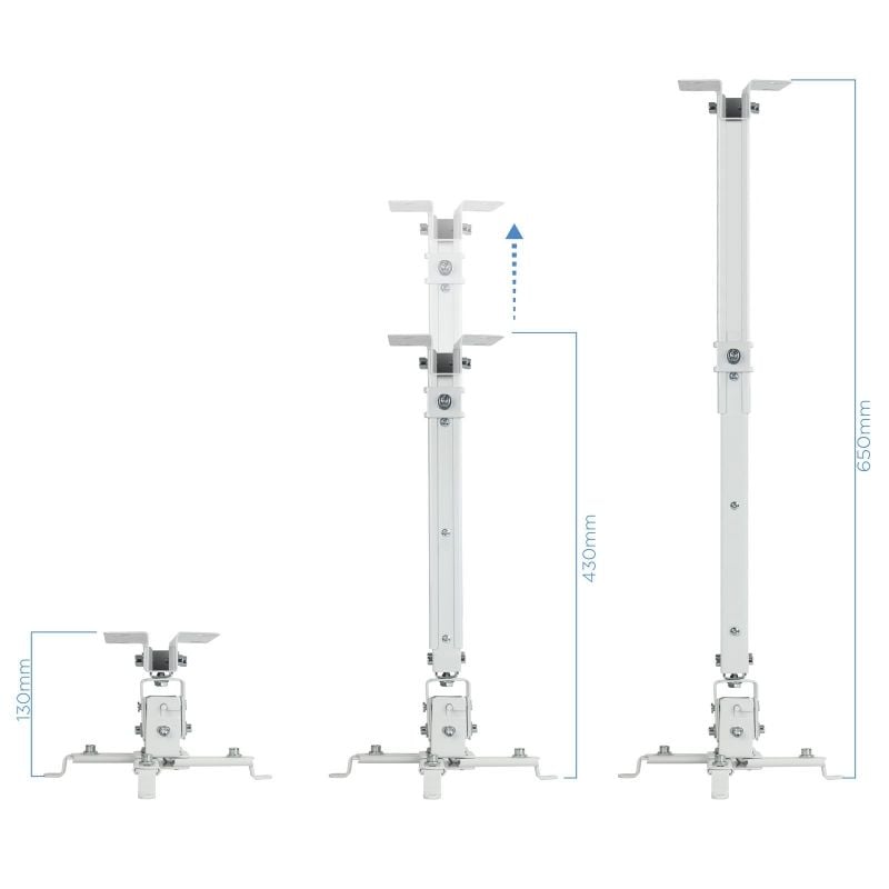 Tooq PJ2012T-W Soporte Proyector Techo Blanco
