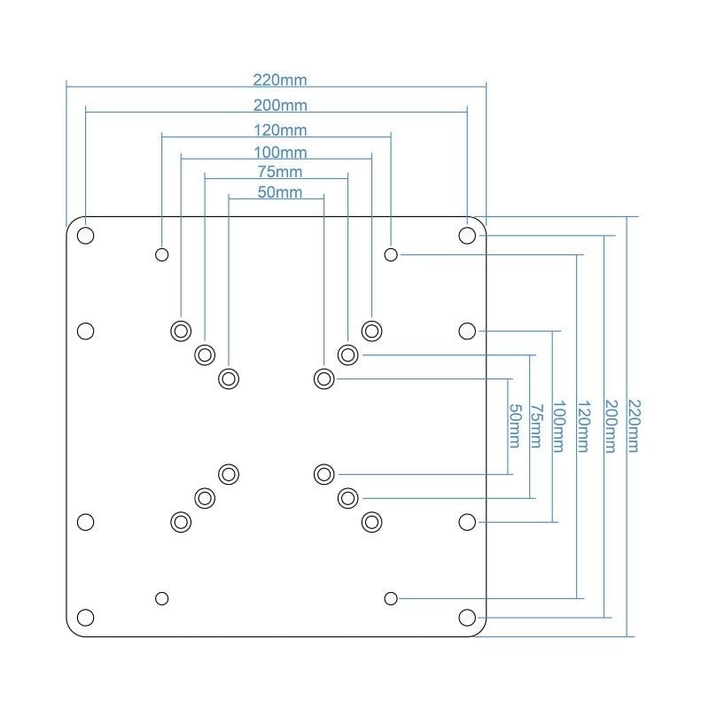 Soporte VESA 200x200 TooQ VMA0200-B para TV de 23-42"
hasta 30kg