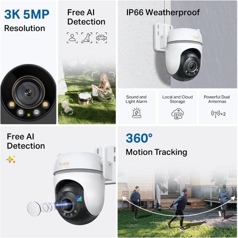 Cámara de Videovigilancia TP-Link Tapo TC43
Visión Nocturna
Control desde APP