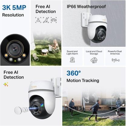 Cámara de Videovigilancia TP-Link Tapo TC43
Visión Nocturna
Control desde APP