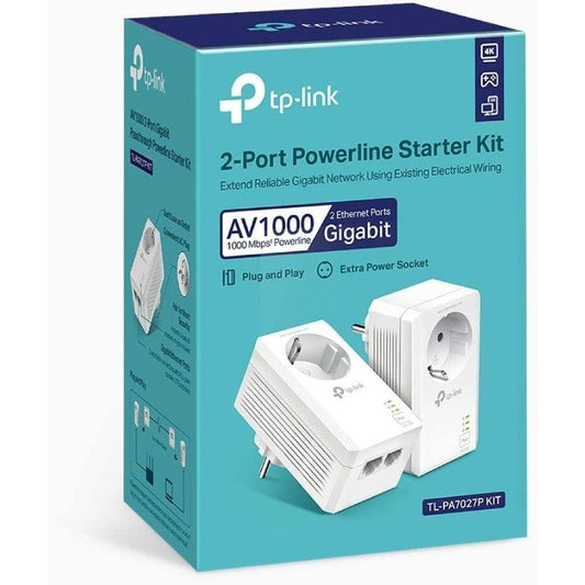 Adaptador Powerline TP-Link TL-PA7027P KIT 1000Mbps
Alcance 300m
Pack de 2