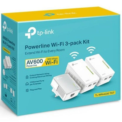 Adaptador Powerline TP-Link WPA4220TKit 500Mbps
Alcance 300m
Pack de 3