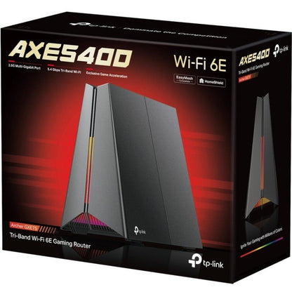 Router Gaming Inalámbrico TP-Link Archer GXE75 AXE5400
WiFi 6E
5400 Mbps
2.4GHz 5GHz 6GHz
4 Antenas
WiFi 802.11ax/ac/n/a
- n/b/g