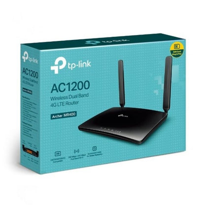 Router Inalámbrico 4G TP-Link Archer MR400 1200Mbps
2.4GHz 5GHz
2 Antenas
WiFi 802.11ac/n/a/b/g/n