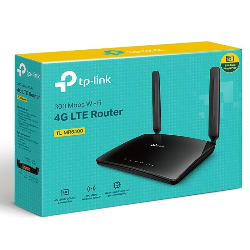Router Inalámbrico 4G TP-Link TL-MR6400 300Mbps
2.4GHz
2 Antenas
WiFi 802.11b/g/n
