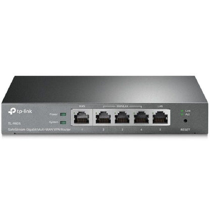 Router VPN SafeStream Gigabit TP-Link Omada TL-R605
5 Puertos Multi-WAN