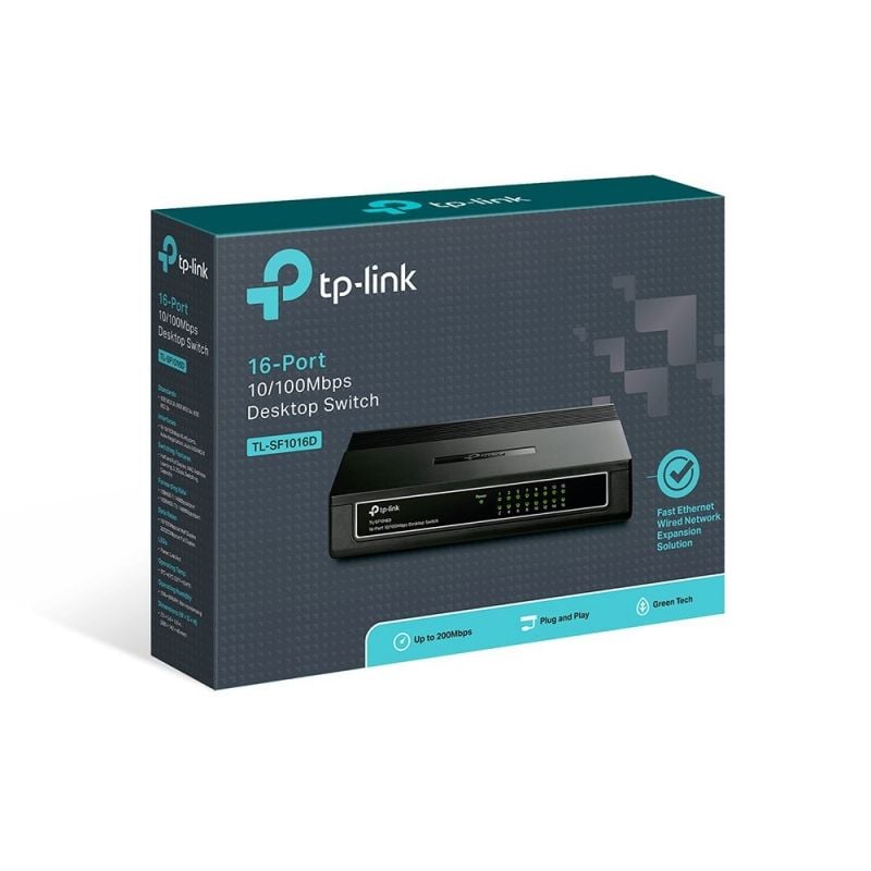 Switch TP-Link 16P 16 Puertos
RJ-45 10/100