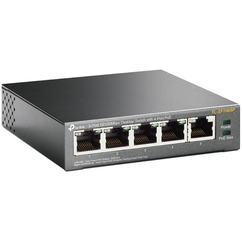 Switch TP-Link TL-SF1005P 5 Puertos
RJ-45 10/100 PoE