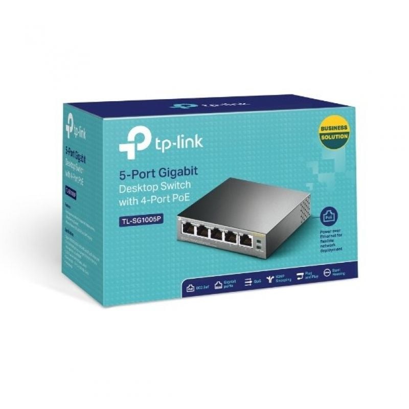 Switch TP-Link TL-SF1005P 5 Puertos
RJ-45 10/100 PoE