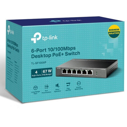 Switch TP-Link TL-SF1006P 6 Puertos
RJ-45 10/100 PoE