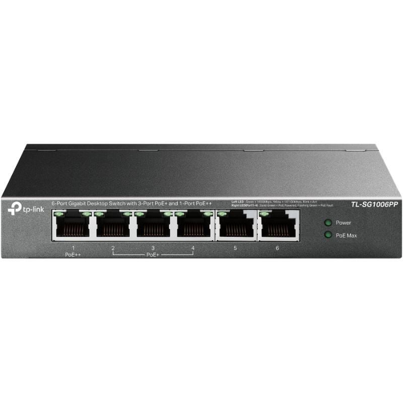 Switch TP-Link TL-SG1006PP 6 Puertos
RJ-45 10/100/1000
PoE++