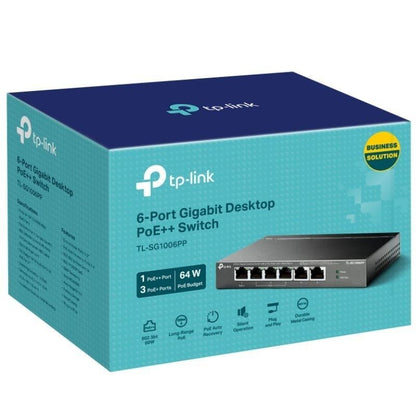 Switch TP-Link TL-SG1006PP 6 Puertos
RJ-45 10/100/1000
PoE++