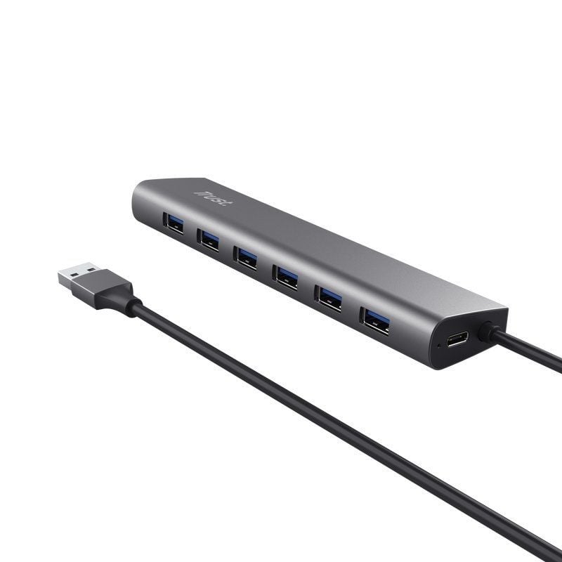 Hub USB 3.2 Gen1 Trust Halyx
7xUSB
1xUSB-C
Gris