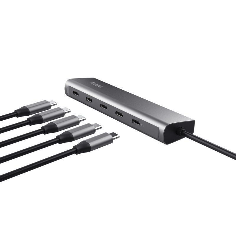 Hub USB Tipo-C Trust Halyx
4xUSB Tipo-C
1xUSB Tipo-C PD
Gris