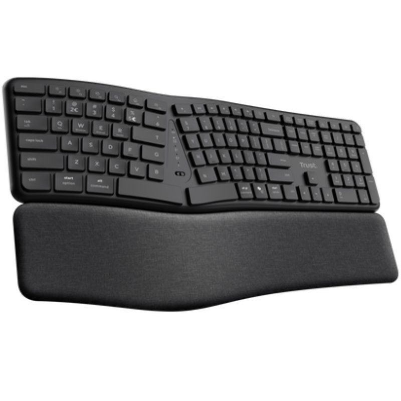 Teclado Inalámbrico por Bluetooth Trust Keyra Multidispositivo Ergonómico