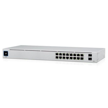 Switch Gestionable Ubiquiti USW-16-POE 16 Puertos
RJ-45 Gigabit 10/100/1000
SFP
PoE+