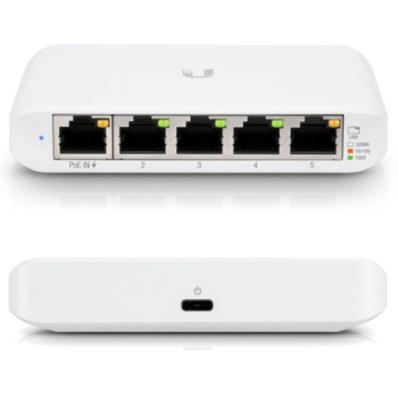Switch Gestionado Ubiquiti USW-Flex Mini 5 Puertos
RJ45 10/100/1000 POE