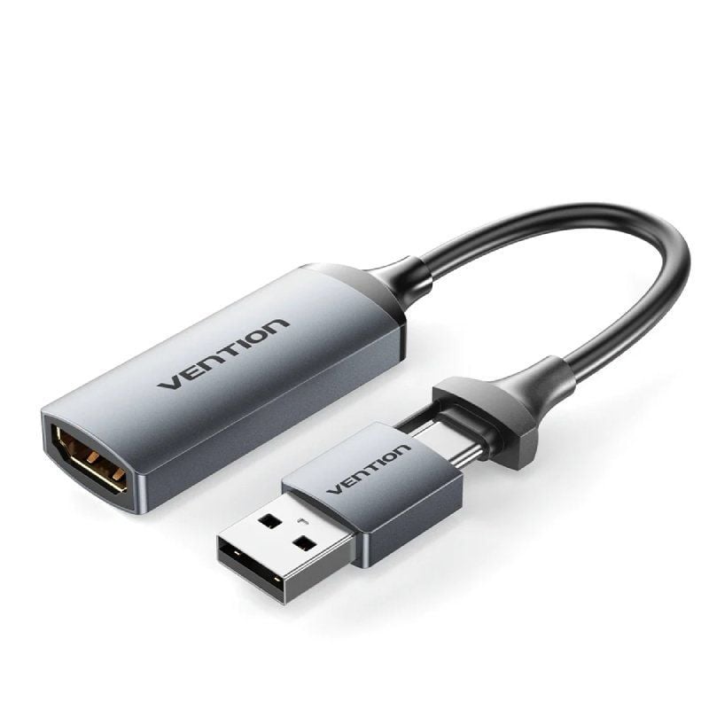 Conversor HDMI 4K 60Hz Vention ACWHA
HDMI Hembra 
USB Macho - USB Tipo-C Macho
480Mbps
10cm
Negro
