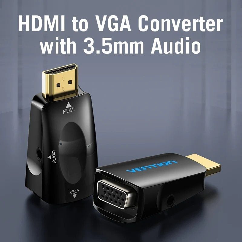 Adaptador Conversor Vention AIDB0
HDMI Macho a VGA Hembra
Audio Jack 3.5mm