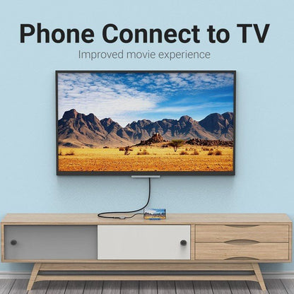 Conversor Vention TDEHB
USB Tipo-C Macho - HDMI Hembra
15cm
Plata