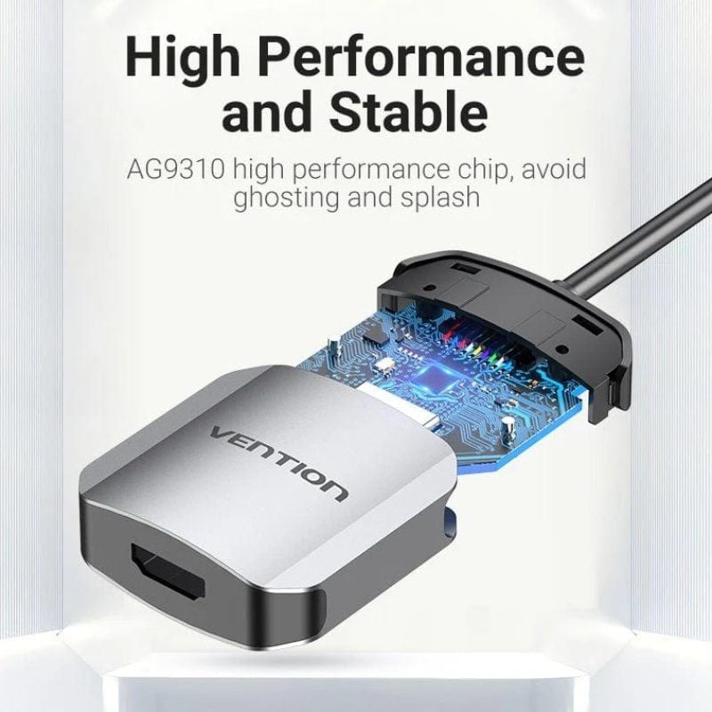 Conversor Vention TDEHB
USB Tipo-C Macho - HDMI Hembra
15cm
Plata