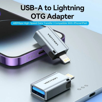 Adaptador OTG USB Vention CUCH0
USB Hembra - Lightning Macho
Azul
