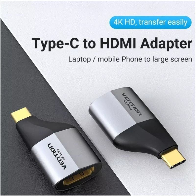 Adaptador USB Tipo-C Vention TCDH0
USB Tipo-C Macho - HDMI Hembra