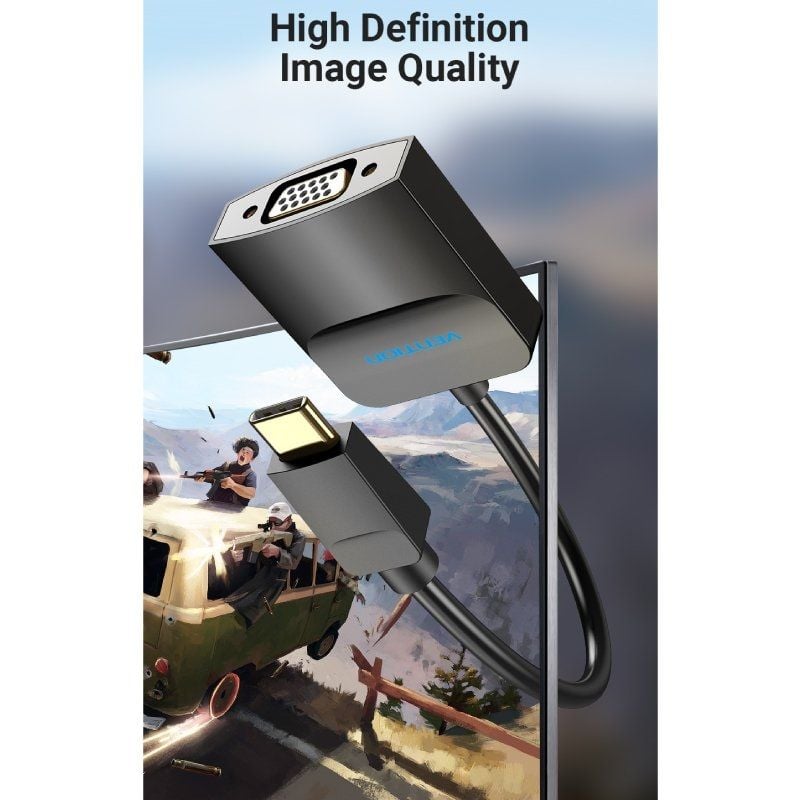 Adaptador USB Tipo-C Vention TDDBB
USB Tipo-C Macho - VGA Hembra