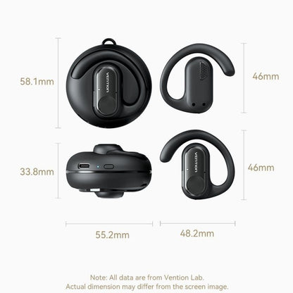 Auriculares Deportivos Bluetooth Vention Open Ear OpenBeat O11 NBPB0 con estuche de carga
Negros