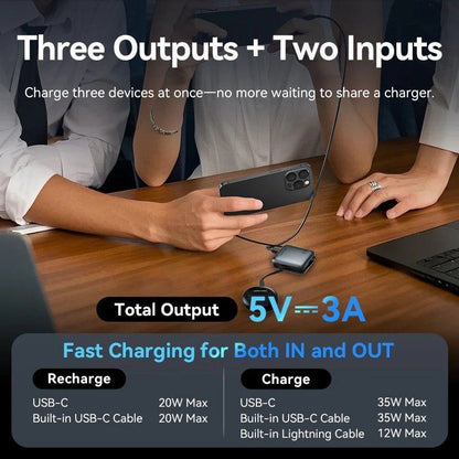 Powerbank 10000mAh Vention FHFN0
35W
Gris
Incluye Cable USB TIpo-C y Lightning