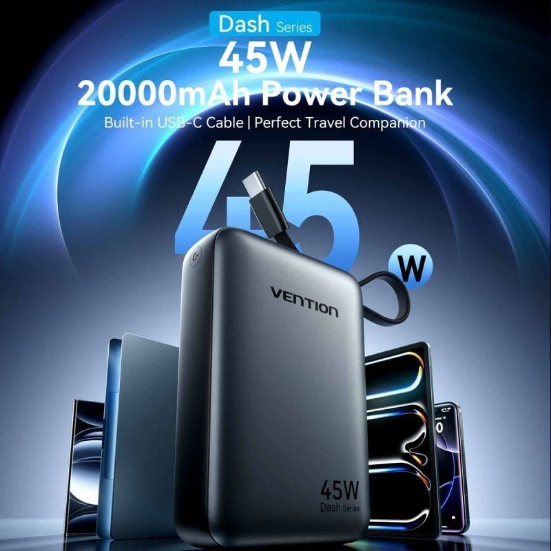 Powerbank 20000mAh Vention FHGN0
45W
Beige
Incluye Cable USB Tipo-C