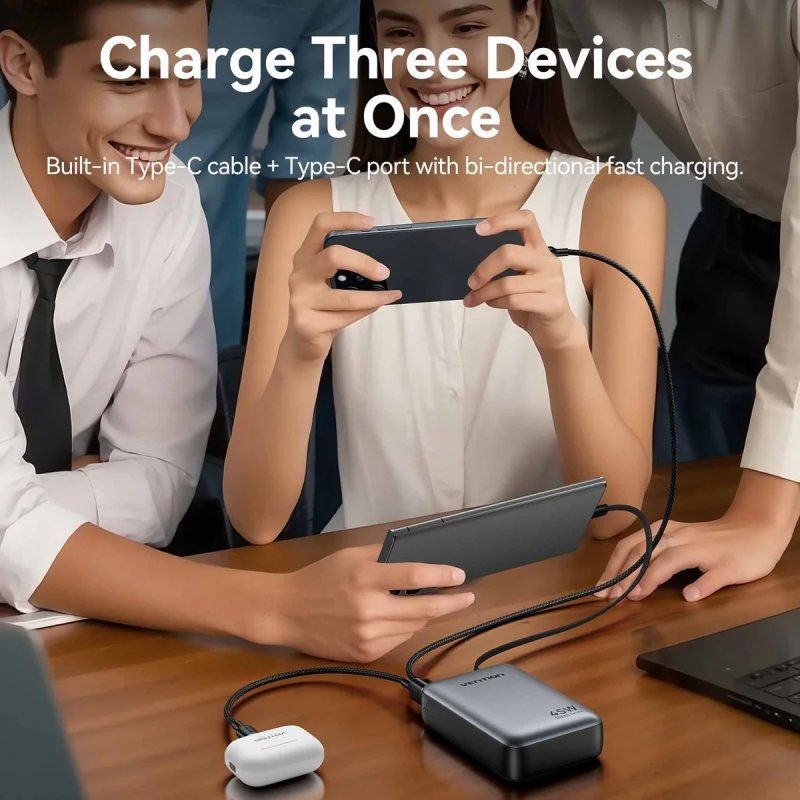 Powerbank 20000mAh Vention FHGN0
45W
Beige
Incluye Cable USB Tipo-C