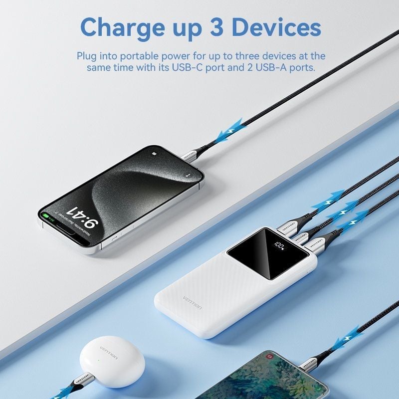 Powerbank 10000mAh Vention FHKB0
22.5W
Negra