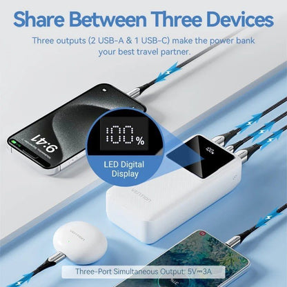 Powerbank 30000mAh Vention FHMB0
22.5W
Negra