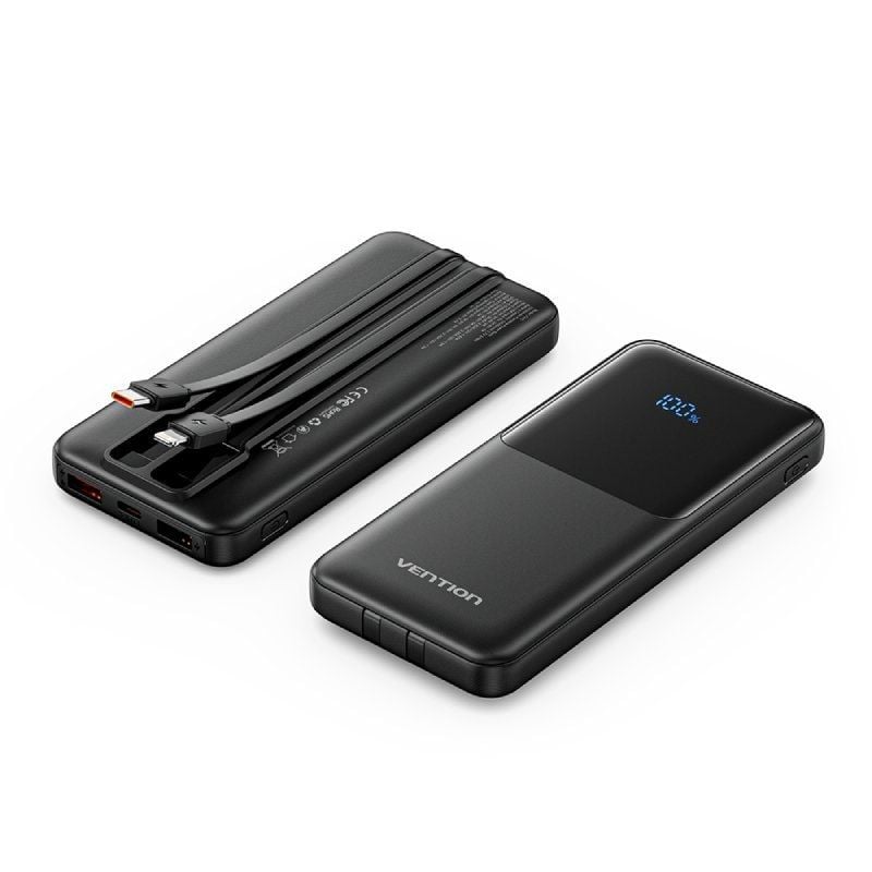 Powerbank 10000mAh Vention FHOB0
22.5W
Negra
Incluye Cable USB TIpo-C y Lightning
