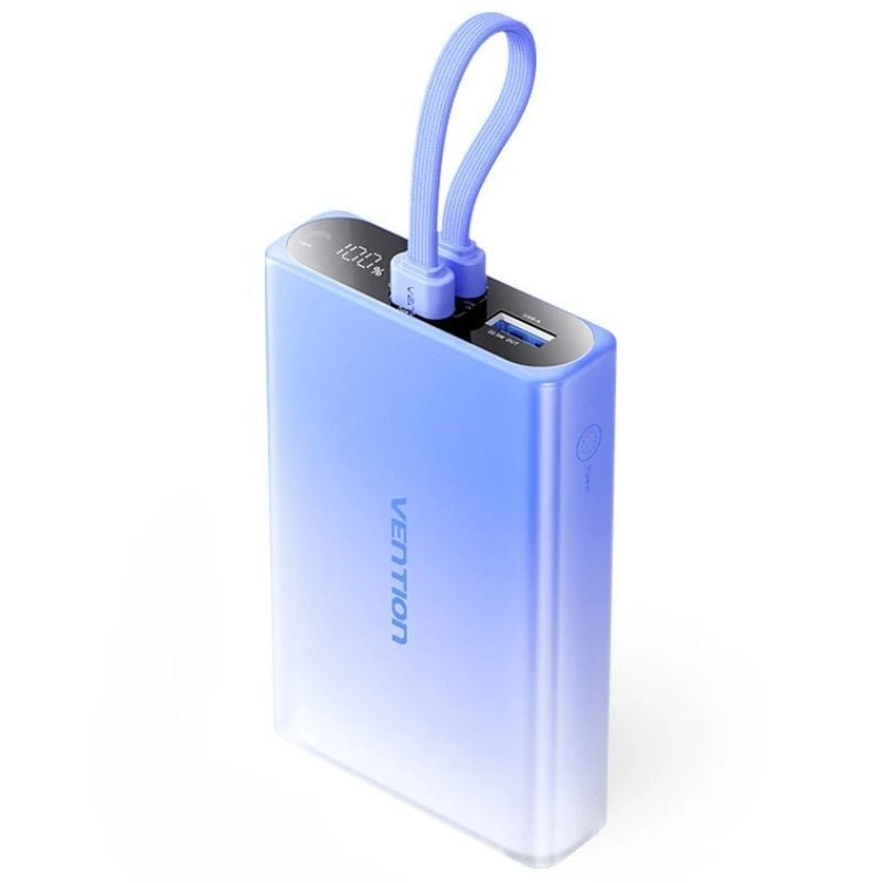 Powerbank 10000mAh Vention FHZL0
22.5W
Azul
Incluye Cable USB Tipo-C y Lightning