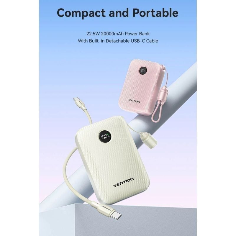 Powerbank 20000mAh Vention FKBL0-C
22.5W
Azul
Incluye Cable USB Tipo-C