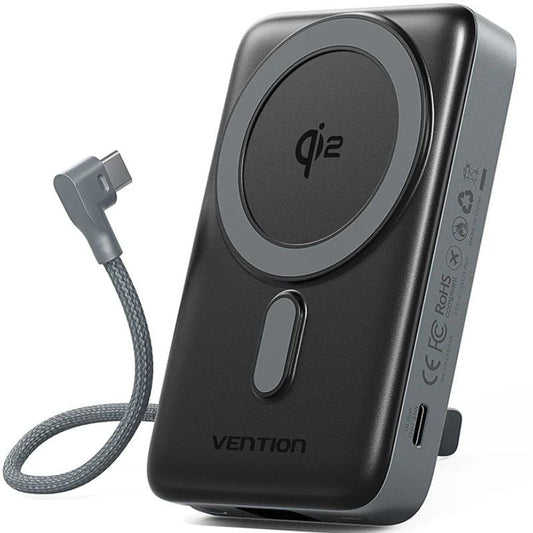 Powerbank 10000mAh Vention FKHH0
35W
Wireless
Gris
Incluye Cable USB Tipo-C