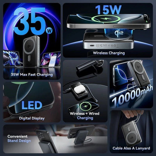 Powerbank 10000mAh Vention FKHH0
35W
Wireless
Gris
Incluye Cable USB Tipo-C