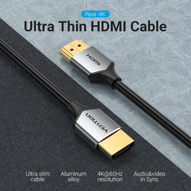 Cable HDMI 2.0 4K Vention ALEHD
HDMI Macho - HDMI Macho
50cm
Gris