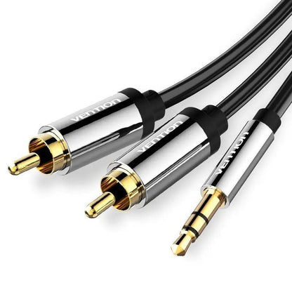 Cable Estéreo Vention BCFBG
Jack 3.5 Macho - 2x RCA Macho
1.5m
Negro