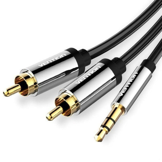 Cable Estéreo Vention BCFBJ
Jack 3.5 Macho - 2x RCA Macho
5m
Negro