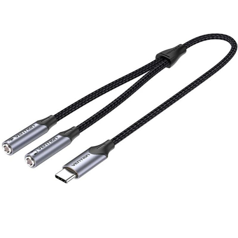 Cable Conversor USB Tipo-C Vention BGNHY
USB Tipo-C Macho - 2x Jack 3.5 Hembra
30cm
Gris