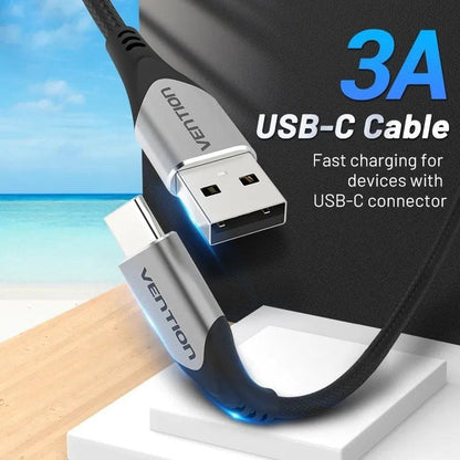 Cable USB 2.0 Tipo-C Vention CODHI
USB Tipo-C Macho - USB Macho
Hasta 60W
480Mbps
3m
Gris