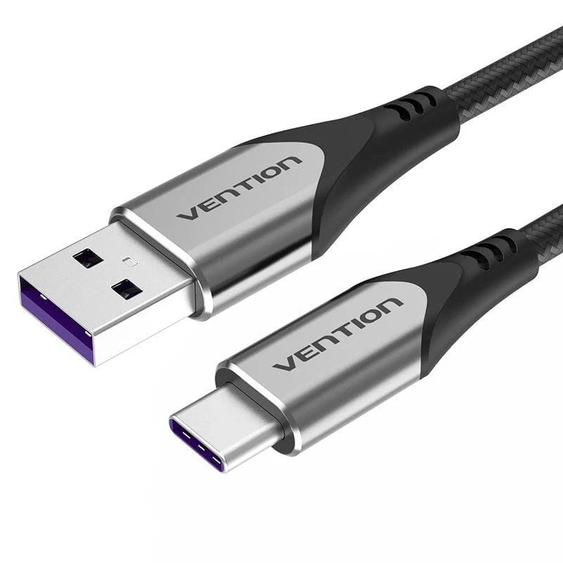 Cable USB 2.0 Tipo-C Vention COFHF
USB Tipo-C Macho - USB Macho
Hasta 100W
480Mbps
1m
Gris
