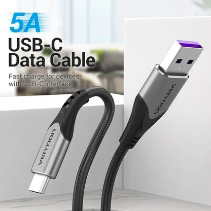 Cable USB 2.0 Tipo-C Vention COFHG
USB Tipo-C Macho - USB Macho
Hasta 100W
480Mbps
1.5m
Gris