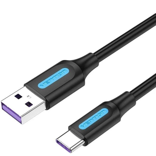 Cable USB 2.0 Tipo-C Vention CORBD
USB Macho - USB Tipo-C Macho
Hasta 100W
480Mbps
50cm
Negro