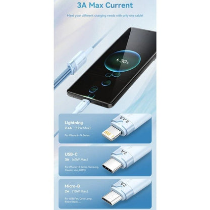Cable USB 2.0 Lightning Vention CTPWG
USB Macho
USB Tipo-C Macho - MicroUSB Macho - Lightning Macho
1.5m
Blanco