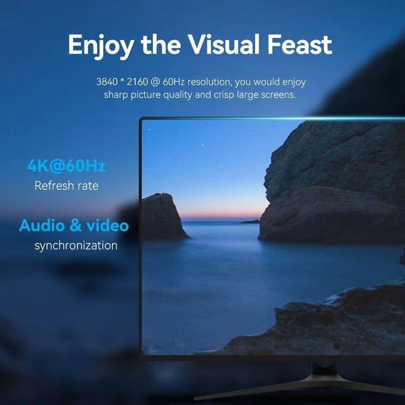 Cable DisplayPort 1.2 4K Vention HAKBL
DisplayPort Macho - DisplayPort Macho
10m
Negro