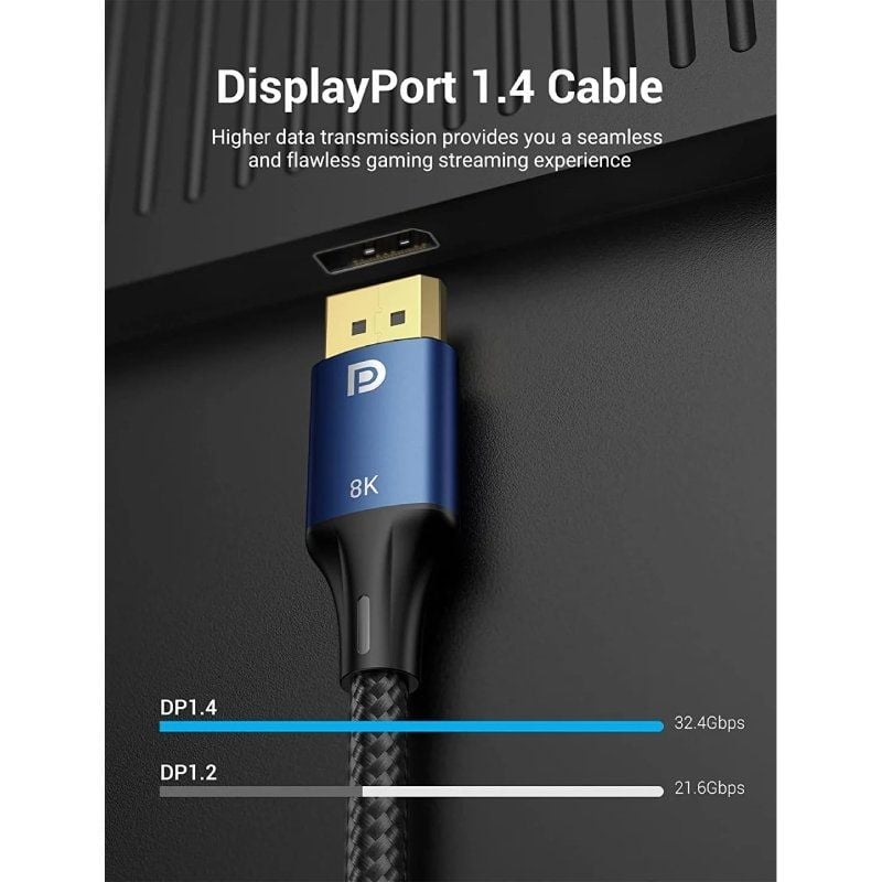 Cable Vention HCELF
DisplayPort Macho - DisplayPort 8K Macho
1m
Azul